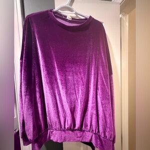 Purple Velvet Women's Top